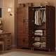 preview thumbnail 16 of 14, 72in Armoire Wardrobe Closet with 4 Doors and Hanging Rod, Freestanding Tall Storage Cabinet with Adjustable Shelves