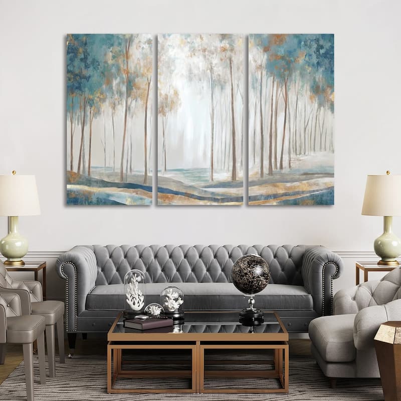 iCanvas "White Rays" by Eva Watts 3-Piece Canvas Wall Art Set