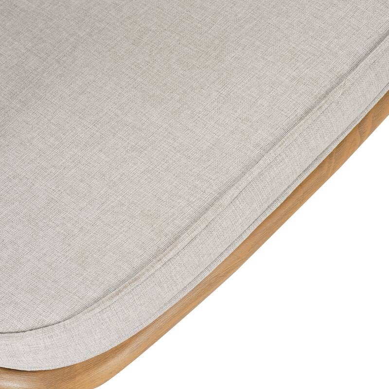 Anmytek Outdoor Rocking Chair with Gray PE Rattan Backrest and Light Gray Cushion Maple Finish Iron Frame Porch Furniture