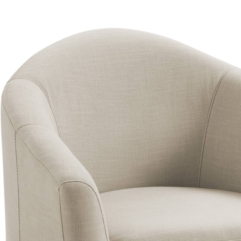 Modern Upholstered Swivel Barrel Chair Living Room Accent Chair