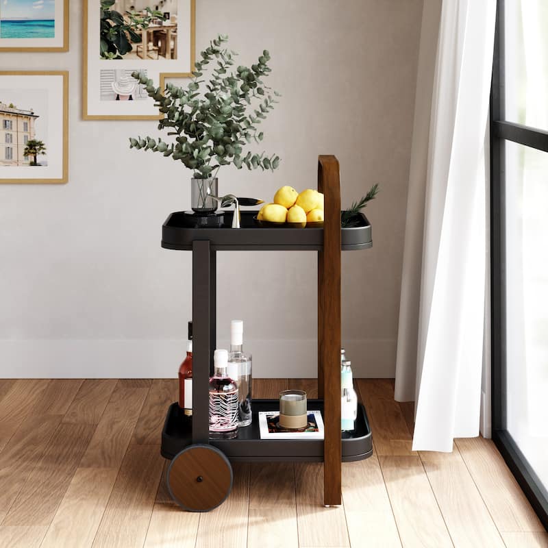 Umbra 1015392 Bellwood 17" Wide Steel and Wood Serving Cart with