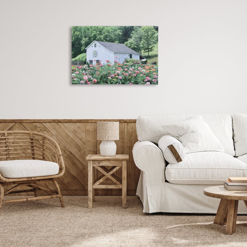 Stupell Countryside House in Garden Canvas Wall Art Design By Lori Deiter