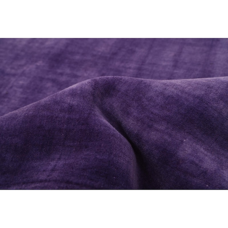 ECARPETGALLERY Hand Loomed Galleria Purple Wool Rug - 5'5 x 7'8