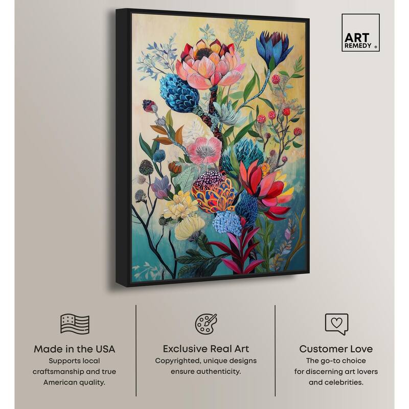 Exotic Bloom Medley I Canvas by Art Remedy