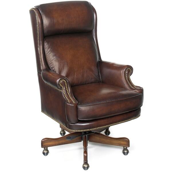 Shop Hooker Furniture Ec293 Adjustable Height Leather Office Chair From The James River Brown Overstock 18830841