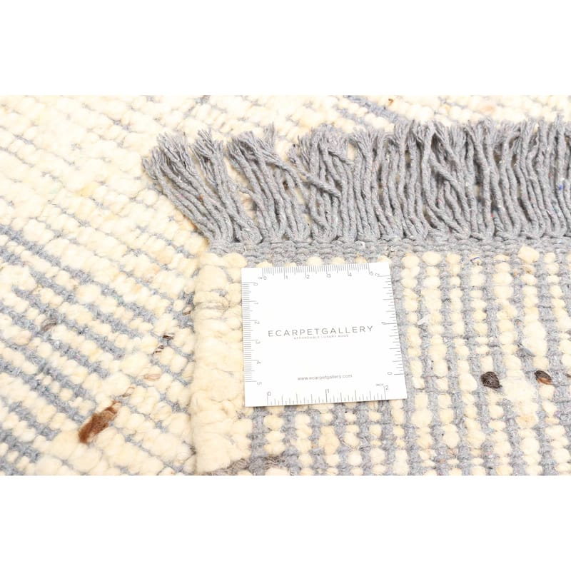 ECARPETGALLERY Braid weave Sienna Cream Wool Rug - 5'2 x 7'7