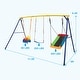 preview thumbnail 3 of 7, Gymax 660 LBS Indoor Outdoor Swing Set Heavy Duty Carbon Steel Swing