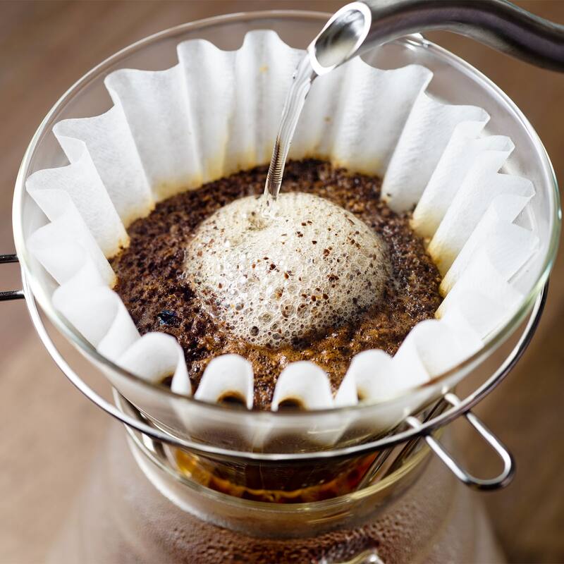 Coffee Filter Papers Disposable Round Paper with Hole Pack of 200 - 3.74 Inch