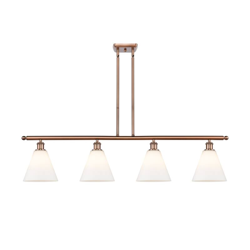 Innovations Lighting 516-4I-12-48 Berkshire Linear Berkshire 4 Light - Antique Copper / Matte White