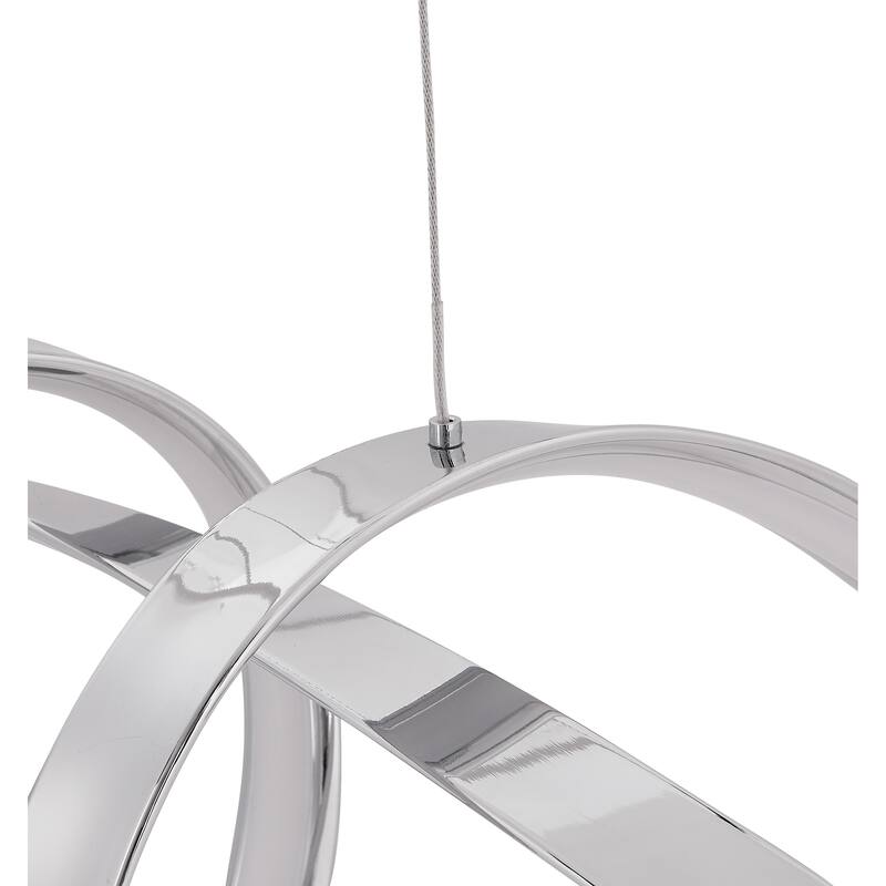 Lisbon Dimmable Integrated LED Chrome Chandelier - N/A