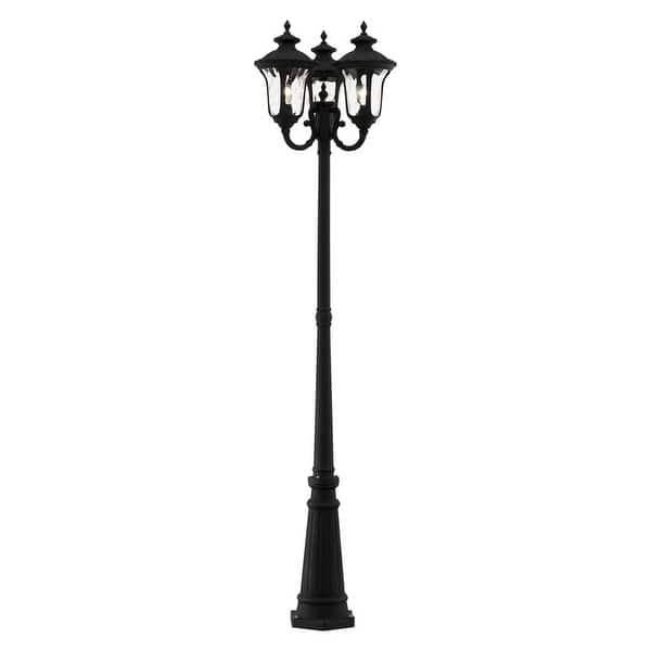 3 Lt Textured Black Outdoor Post Light Bed Bath & Beyond 31910619