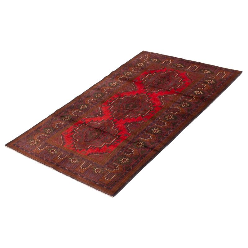 Teimani Red Rug 3'9" x 6'6" - 3'9 x 6'6