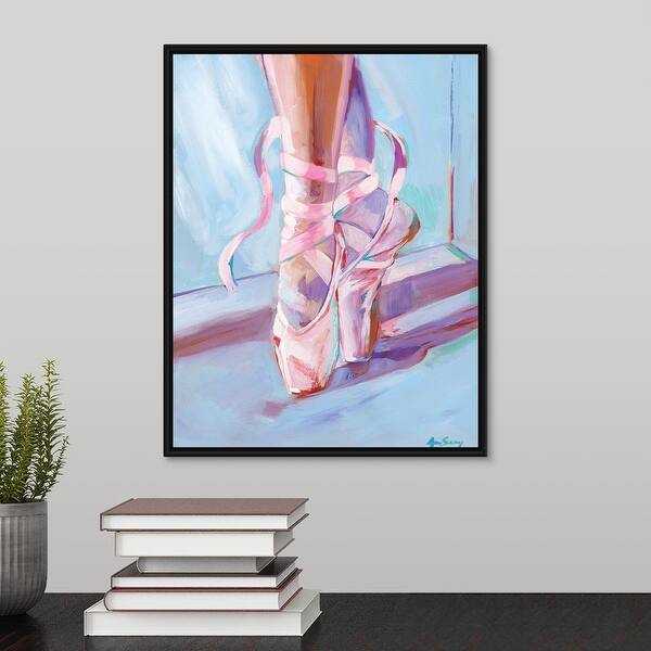 Shop Ballet Shoes Black Float Frame Canvas Art Overstock