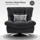 preview thumbnail 36 of 37, MCombo Swivel Accent Chair, Modern Tufted Upholstered Armless Chairs, Wide Seat Single Sofa Chair