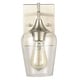 preview thumbnail 10 of 17, Angers Modern Simplicity 1-Light Clear Glass Wall Sconce Industrial Bathroom Vanity Lighting