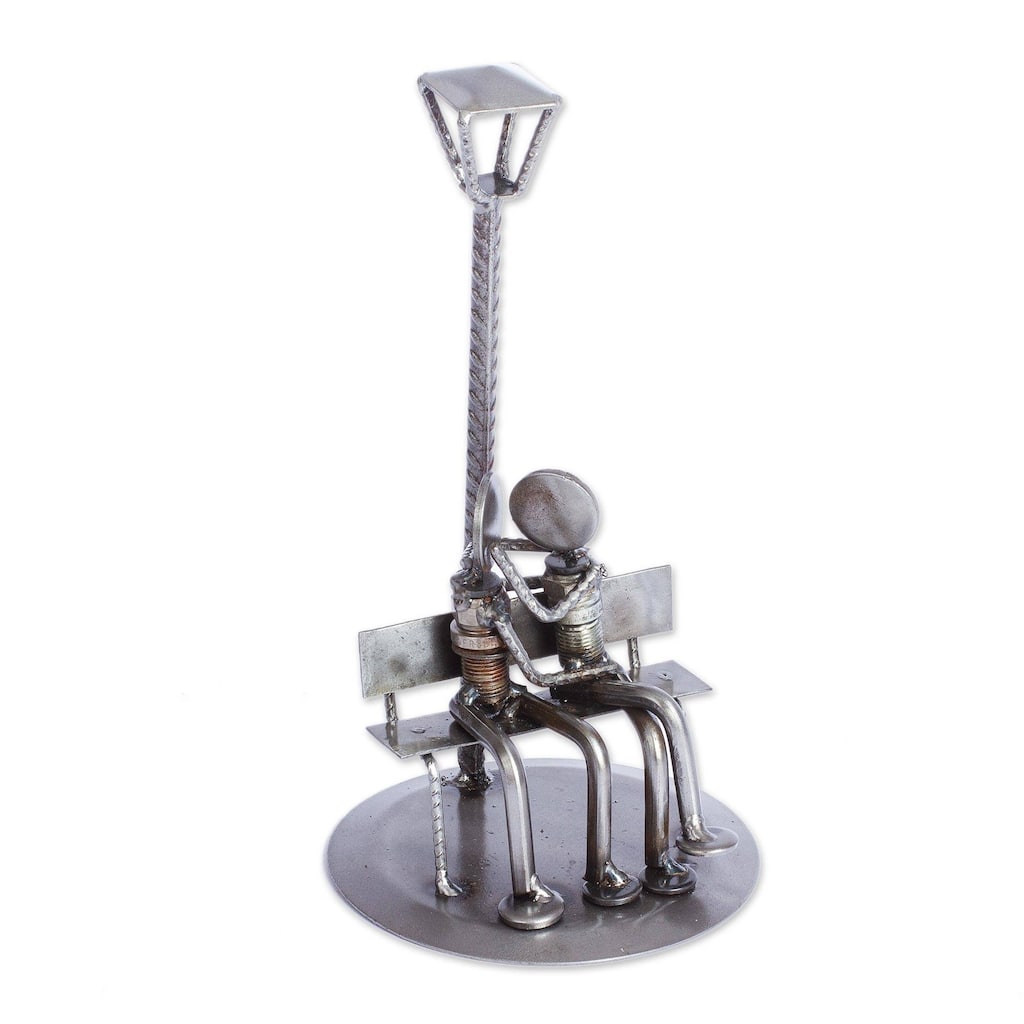 NOVICA That First Kiss, Recycled auto parts sculpture