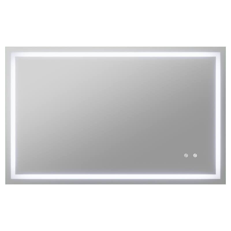 ANZZI 30-in. x 48-in. Frameless LED Front/Back Light Bathroom Mirror w/Defogger - Silver