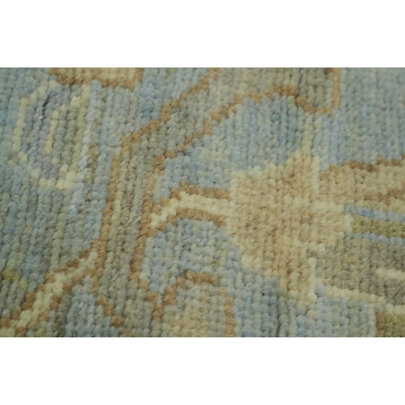 Vegetable Dye Wool Oushak Turkish Large Rug, Medallion Geometric Carpet - 14' 8'' X 12' 2''
