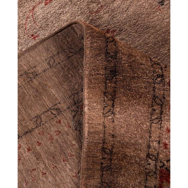Overdyed One-of-a-Kind Hand-Knotted Area Rug - Brown - 8' 10" x 12' 6"