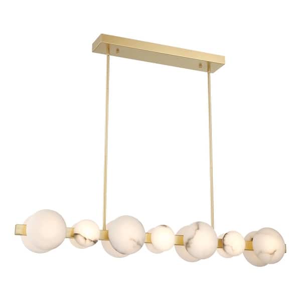 slide 1 of 1, Minka Lavery 3597-L Zill 48" Wide LED Linear Chandelier Lily Gold