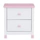 preview thumbnail 3 of 22, Wooden Nightstand with Two Drawers for Kids,