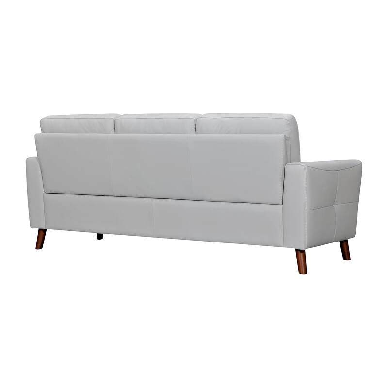 Almafi 82" Dove Gray or Brown Leather Sofa by Armen Living