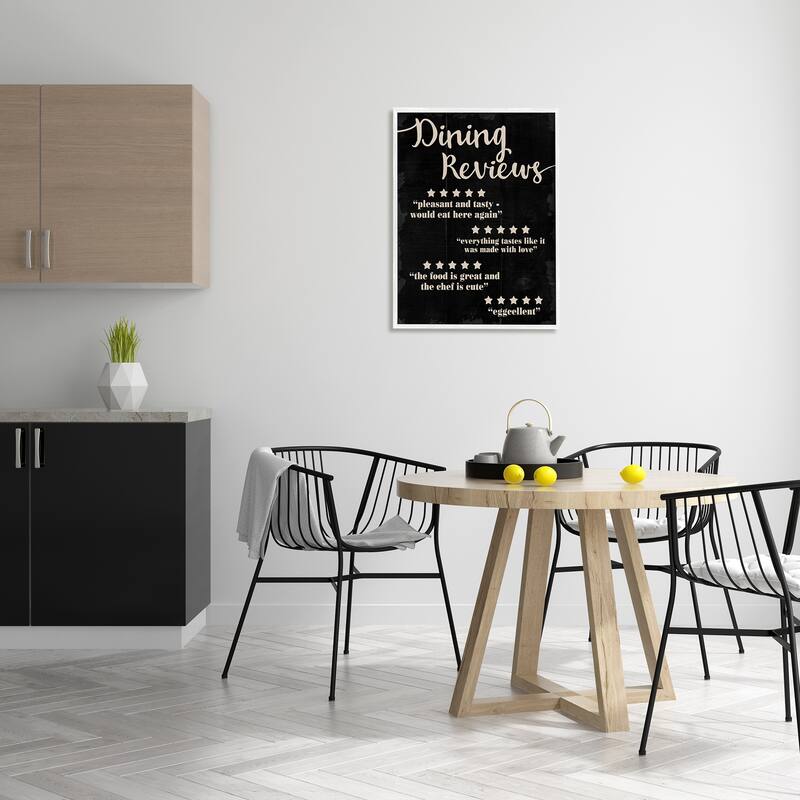Stupell Dining Reviews Five Star Kitchen Black Funny Word Design Black Framed Wall Art, Proudly Made in USA