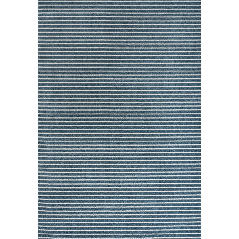 JONATHAN Y Maribo Minimalist Scandi Striped Navy/ivory Area Rug