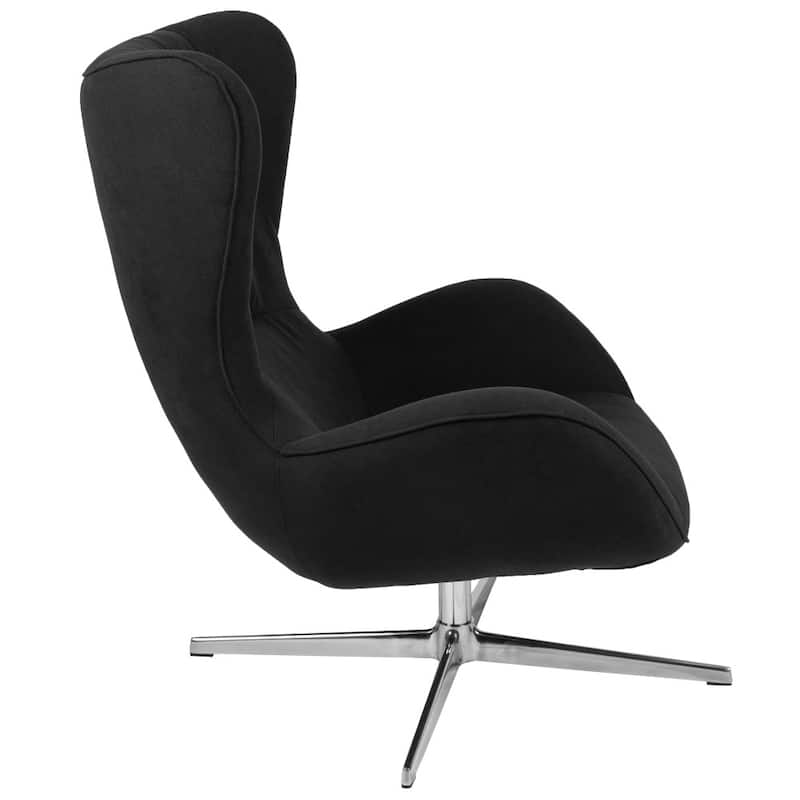 Home and Office Retro Swivel Wing Accent Chair - 35"D x 32.5"W x 40.5"H