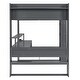 preview thumbnail 14 of 14, Dark Gray Full Size Solid MDF Gaming Loft Bed with Desk & Shelves