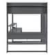 preview thumbnail 14 of 14, Dark Gray Full Size Solid Wood MDF Gaming Loft Bed with Desk and Charging Station