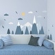 preview thumbnail 4 of 5, Walplus Blue Mountains Landscape Clouds Birds Children Wall Stickers