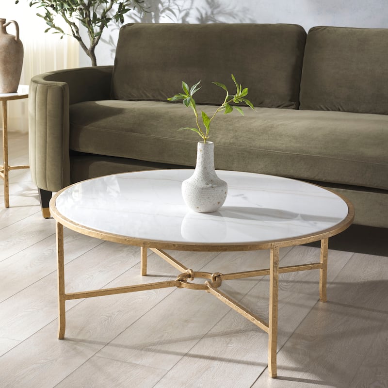 SAFAVIEH Couture Tauri Forged Metal Round Coffee Table - 36"W x 36"D x 15"H
