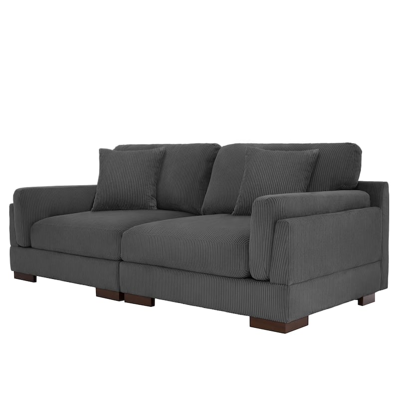 90" Oversized Modular Sectional Corduroy Sofa