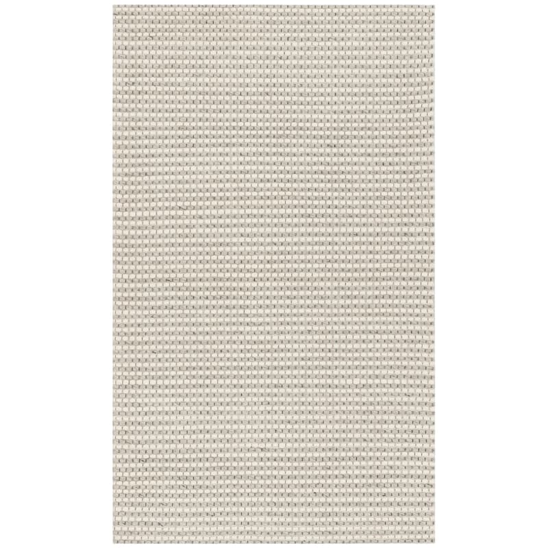 SAFAVIEH Handmade Natura Refiqe Wool Rug - 2' x 3' - Silver/Ivory - Rectangle
