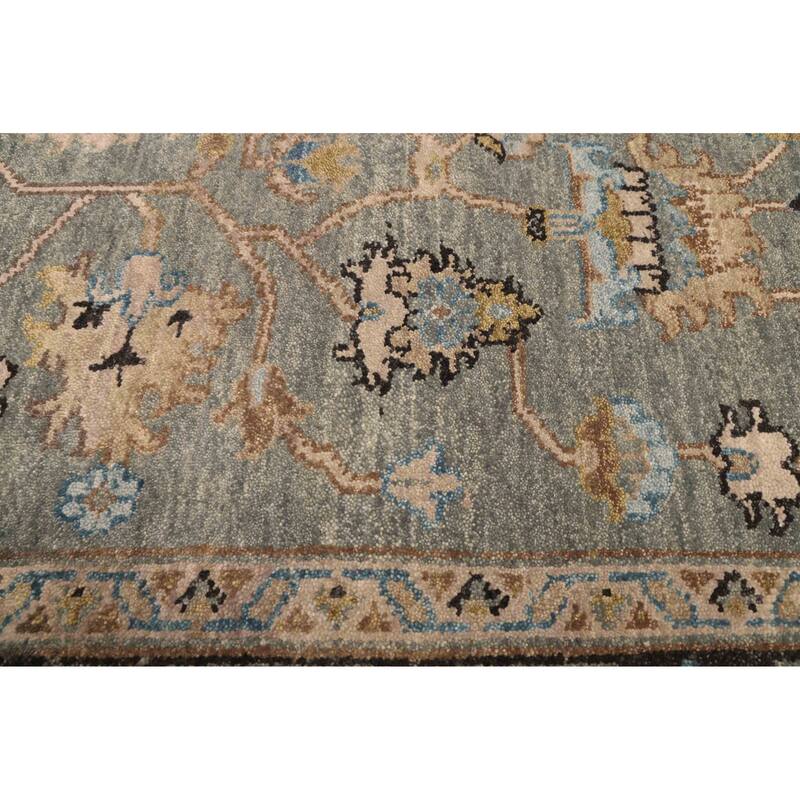 ECARPETGALLERY Hand-knotted Finest Agra Jaipur Teal Wool Rug - 7'11 x 9'7