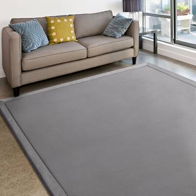 MICRODRY Cushioned Modern Memory Foam Area Rug w/ Built-in Rug Pad - 6' x 8'