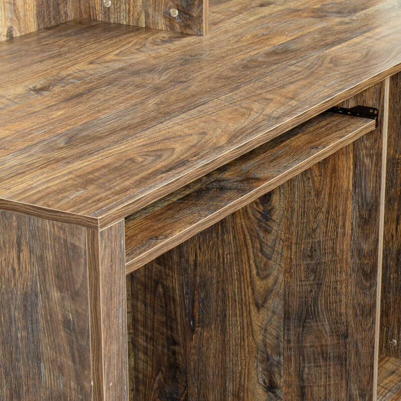 Nestfair Computer Desk with Shelves and Drawers