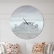 preview thumbnail 7 of 7, Designart 'Wooden Pier in Cloudy Mood' Oversized Landscapes Wall CLock 36 in. wide x 36 in. high