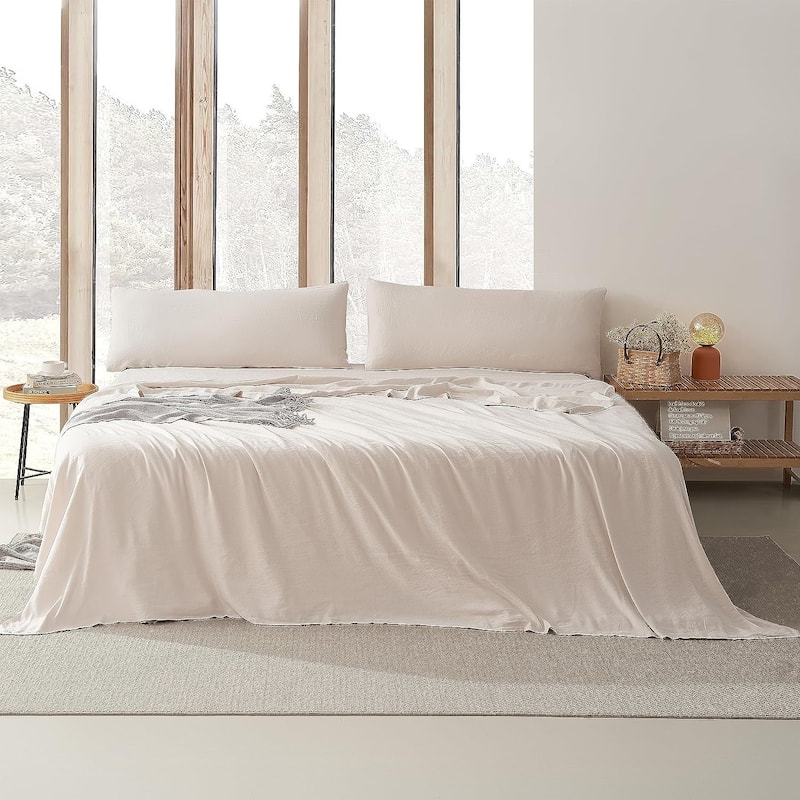 Dark Sky Reserve® - Bamboo Linen Sheet Set - Portugal Made - Creamy Beige - King
