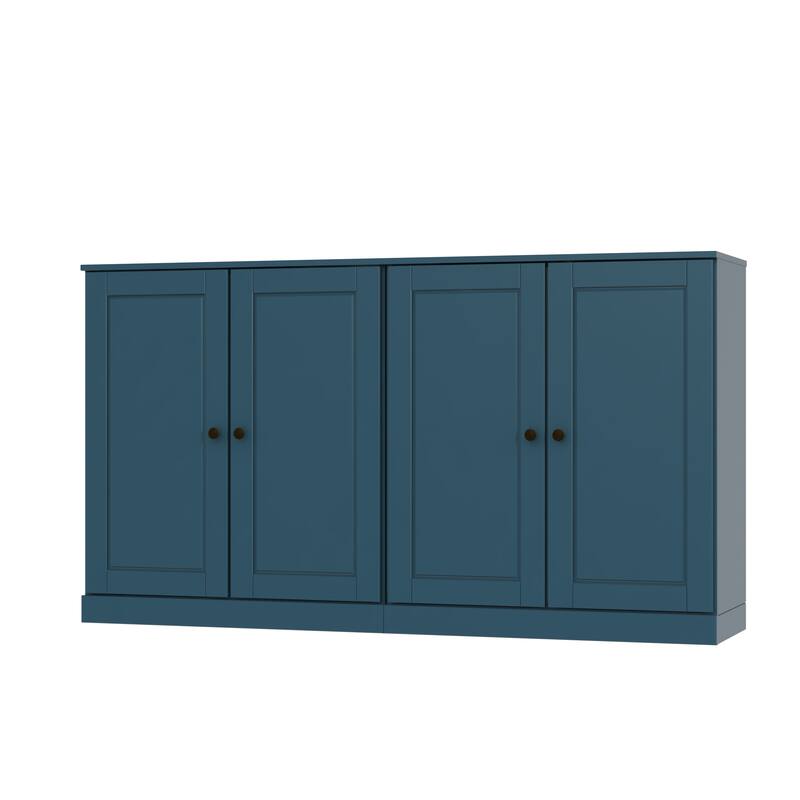 Palace Imports Solid Wood Sideboard, Raised Panel Doors, Adjustable Shelves