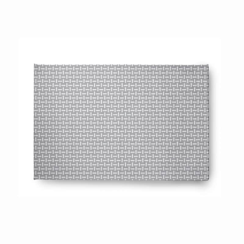 Woven Stitch Soft Chenille Rug - 2' x 3' - Light Grey
