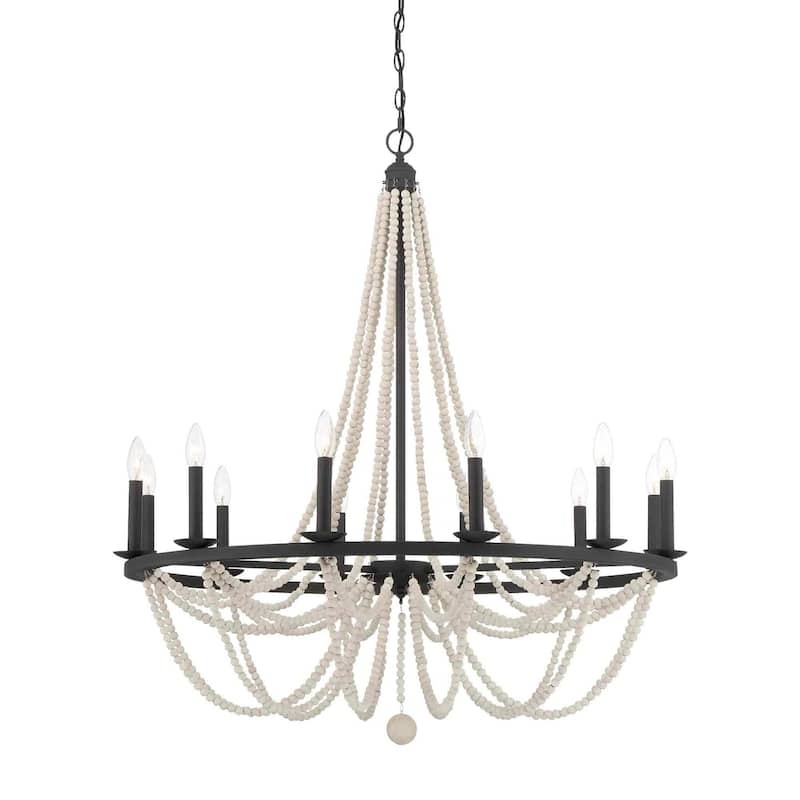 Cauhu 12-light Farmhouse Empire Beaded Chandelier