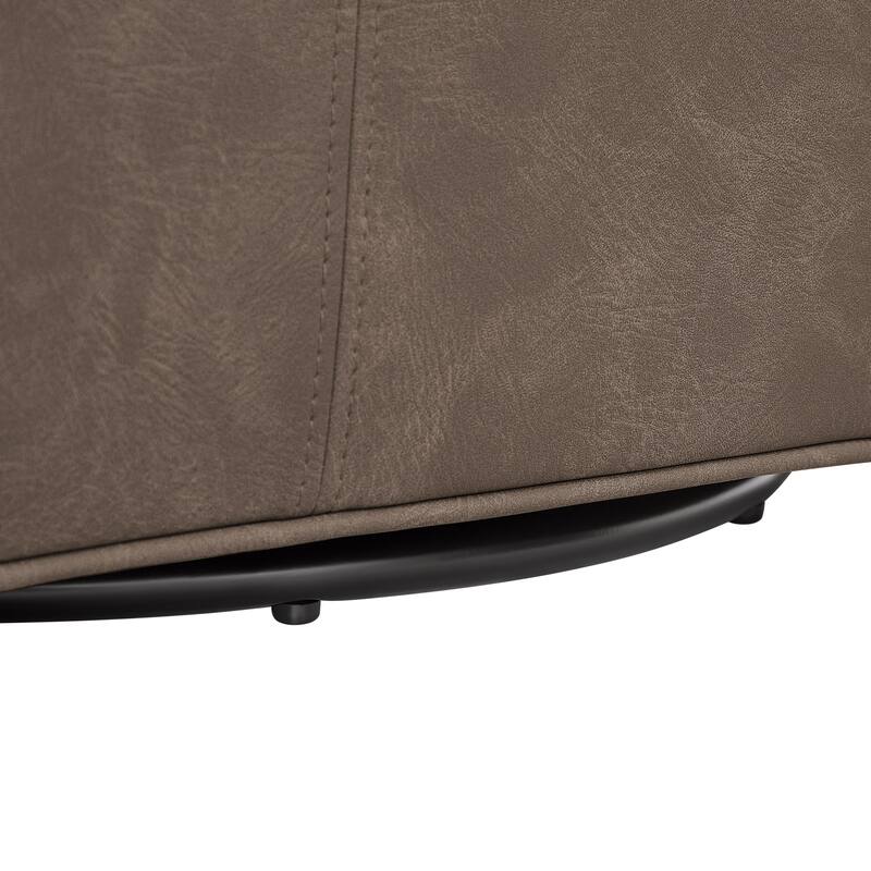 Whitby Faux Leather Swivel Accent Chair