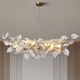 preview thumbnail 2 of 72, KAYLA 31.5" 6-Light Luxury Gold Chandelier, Modern Ceramic Leaf Branch 47in 6-Light - Gold