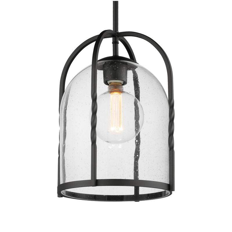 Maxim 30194 Foundry 11" Wide Outdoor Cage Pendant - Black
