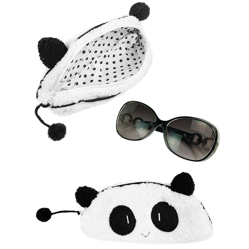 Shop Javoedge Panda Extra Large Zipper Pouch Eyeglass Sunglasses