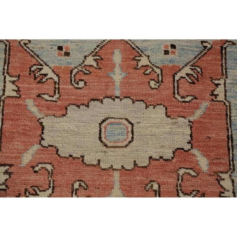 Vegetable Dye Heriz Serapi Rug Hand-Knotted Oriental Wool Carpet - 10'2"x 12'5"