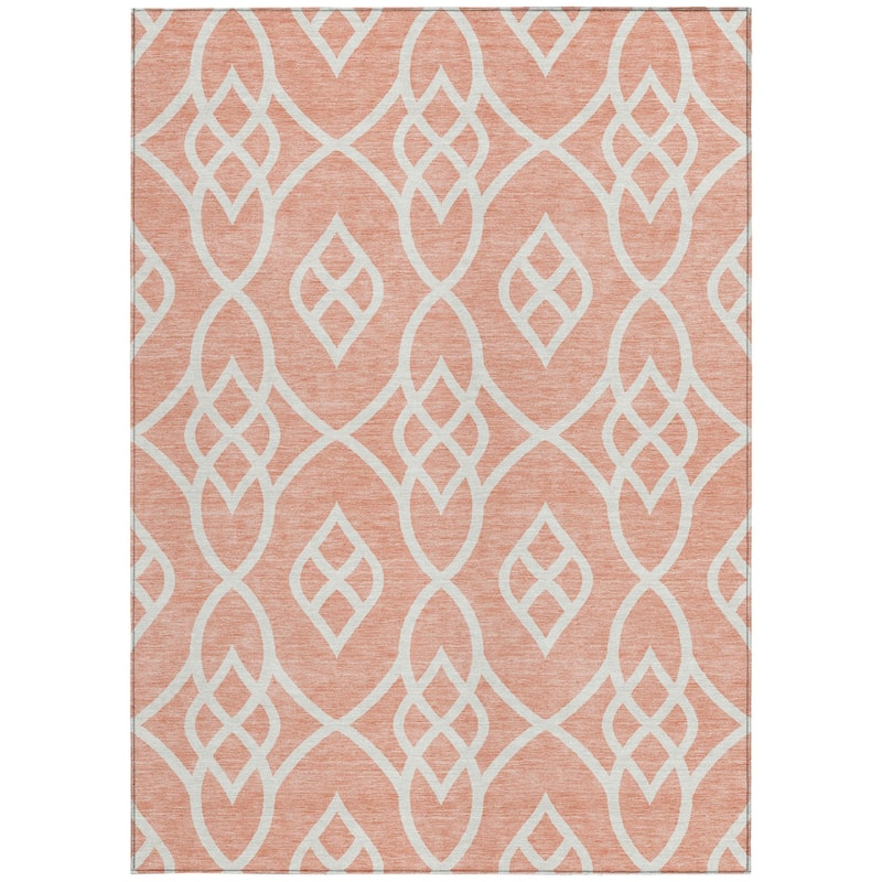 HomeRoots Trellis Transitional Rectangle Outdoor Rug