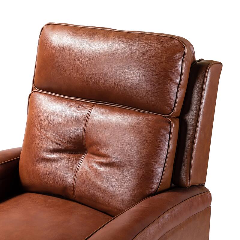 Gaspar Mid-Century Modern Pushback Recliner with Nailhead Trim by HULALA HOME